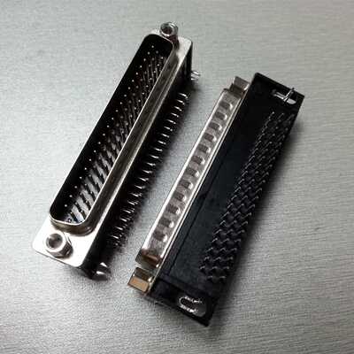 高密度D-SUB62p公座 优联康HDR62针弯脚插座 三排62芯铆锁连接器