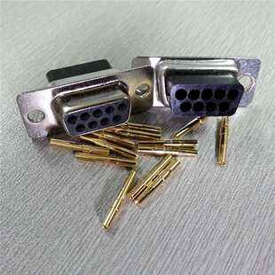 车载db打线式D-Sub9PIN母头 矩形压线式RS232 9PIN插头连接器