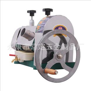 商用手摇手动甘蔗机台式商用压汁机家用不锈钢甘蔗榨汁机鲜榨现榨