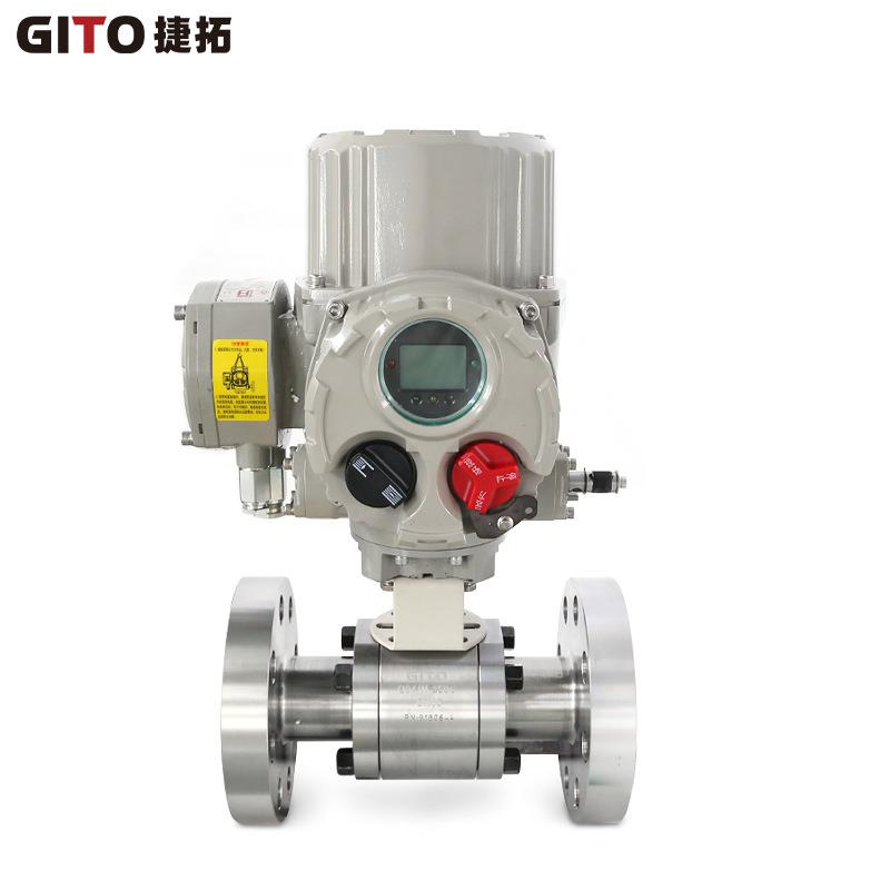 电动法兰球阀DN65不锈钢高压锻造法兰球阀