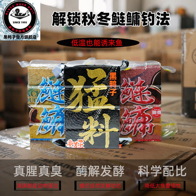 黑鸭子秋冬季抛竿钓鱼专用方块饵