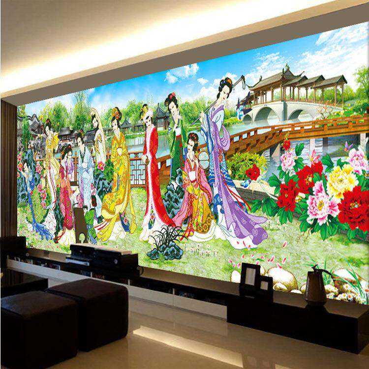 d魔方钻石画5Y090d钻石画绣客厅钻石满钻新款5金陵十二钗