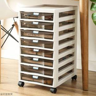 可移动带轮文件储物柜缝无品牌 纳柜子抽夹屉收化式 美甲置物桌下