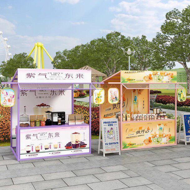 户外铁艺集市摊位架夜市移动网红款促销摆摊架可折叠摊位展示架