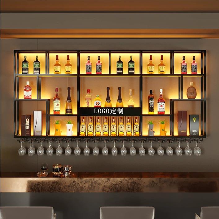 台酒架靠墙壁挂式物SN-酒架餐厅创意柜酒现代简约红酒架吊柜置展