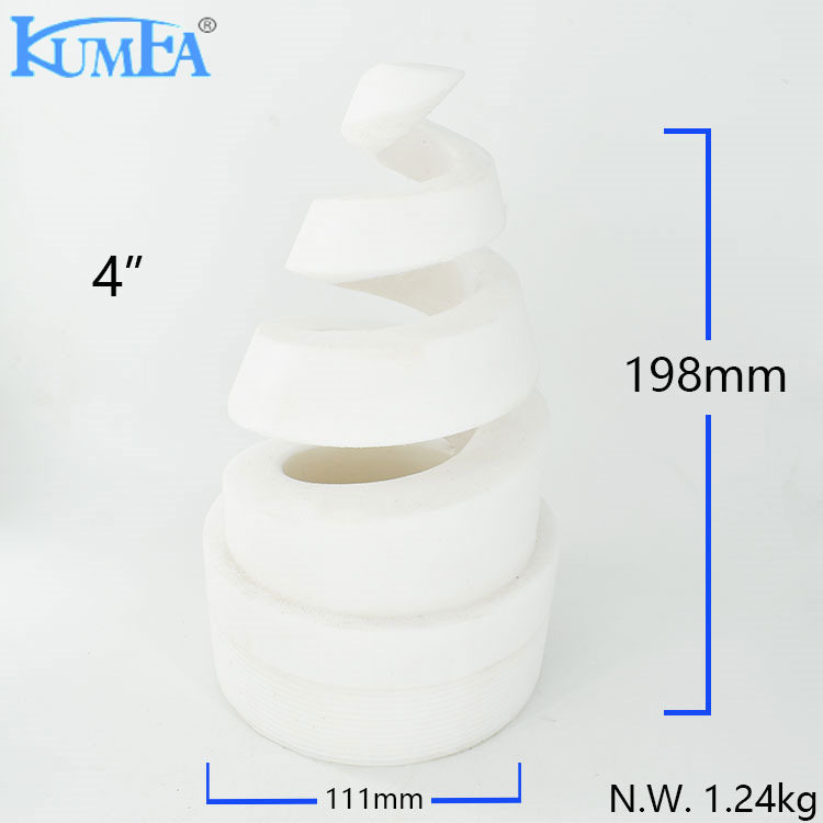白色塑料螺旋喷头加底座多规格