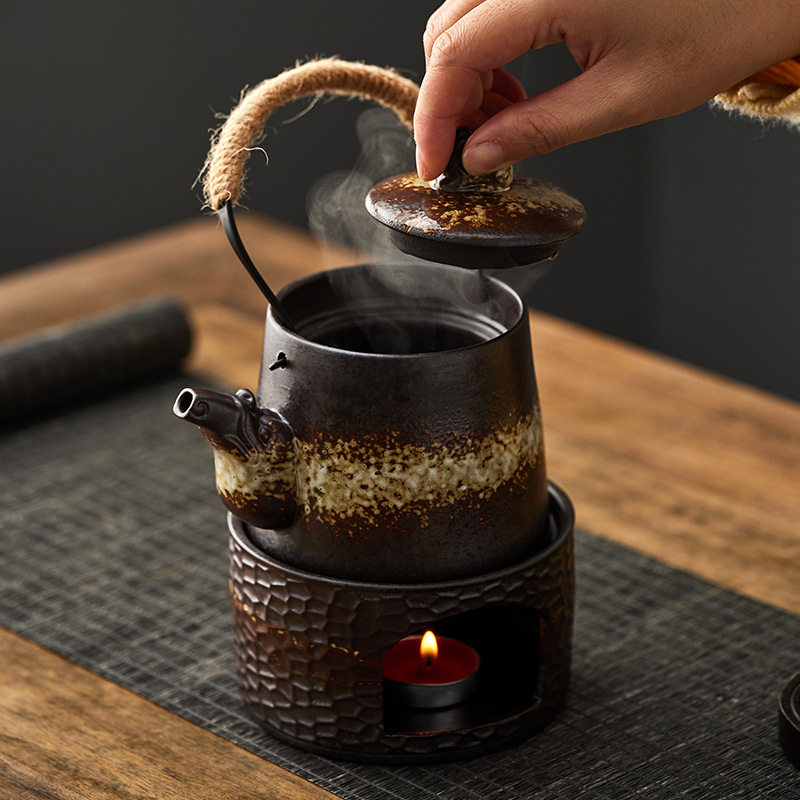 陶瓷围炉煮茶蜡烛加热茶具套装