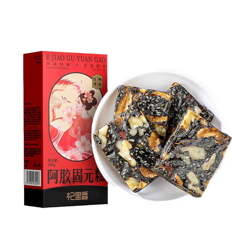 杞里香 红枣枸杞阿胶糕300g 即食女士型手工阿胶固元膏阿娇糕片