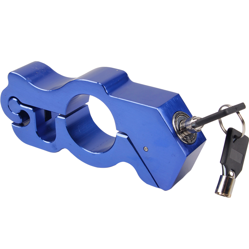 凌娜电动车手把防盗锁摩托车车把锁踏板车自行车车把牛角锁铝合金