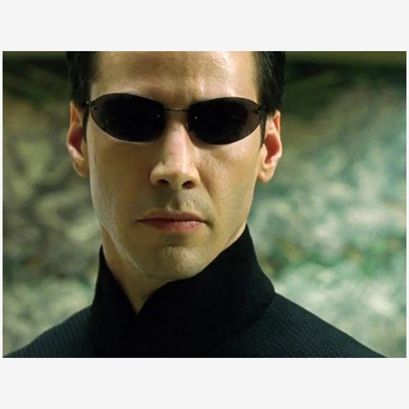 Matrix Style Sunglasses  黑O客帝国尼奥同款太阳眼镜