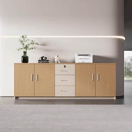 办公室文件柜矮柜会议室茶水柜打印机柜带锁储物收纳柜隔断桌边柜