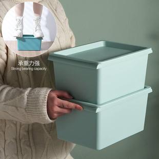 PP储物盒宿舍化妆品收纳箱带盖防尘收纳盒家用整理箱现货 日式