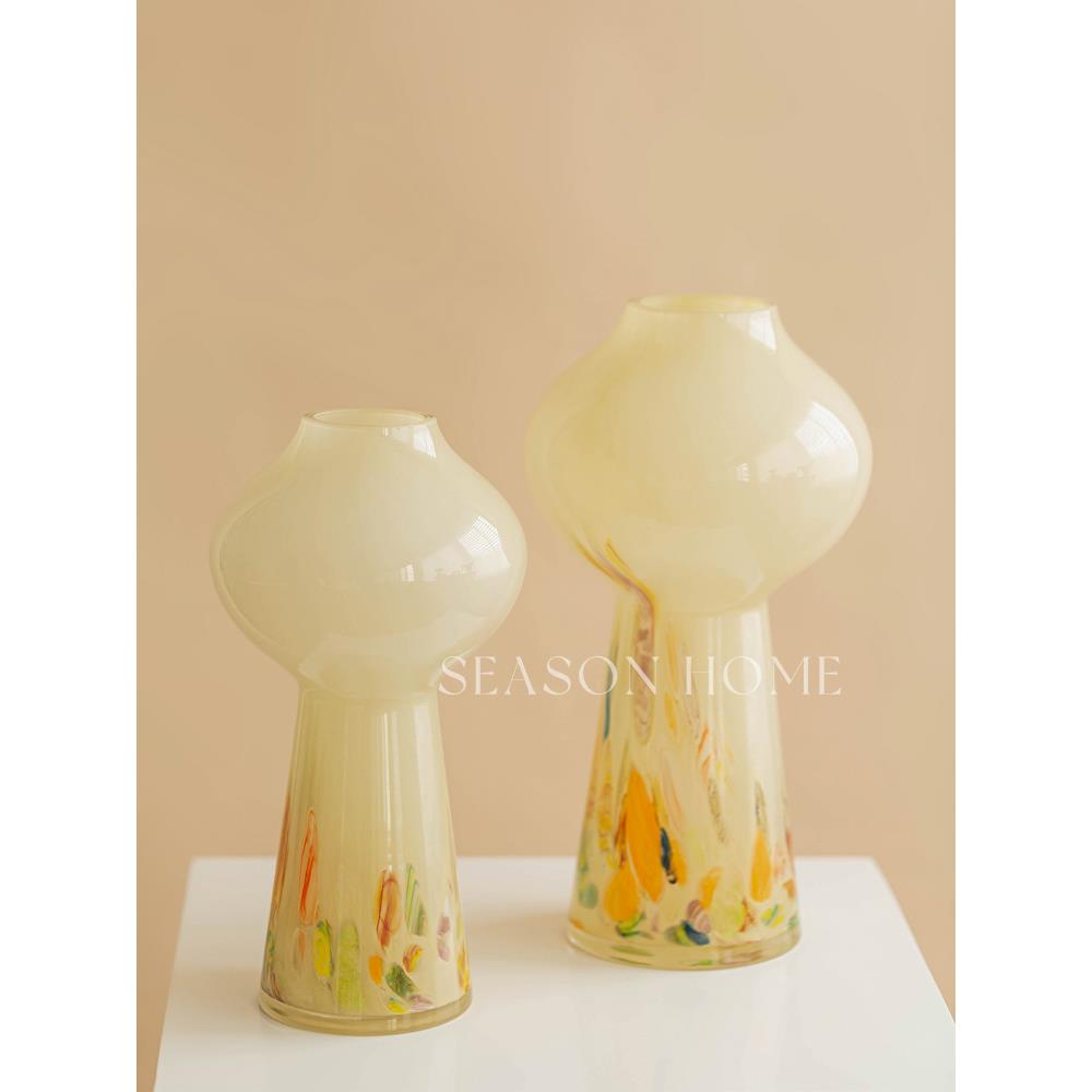 无为时间馆花瓶中古风轻奢高级感琉璃玻璃礼物家居装饰陶瓷摆件大