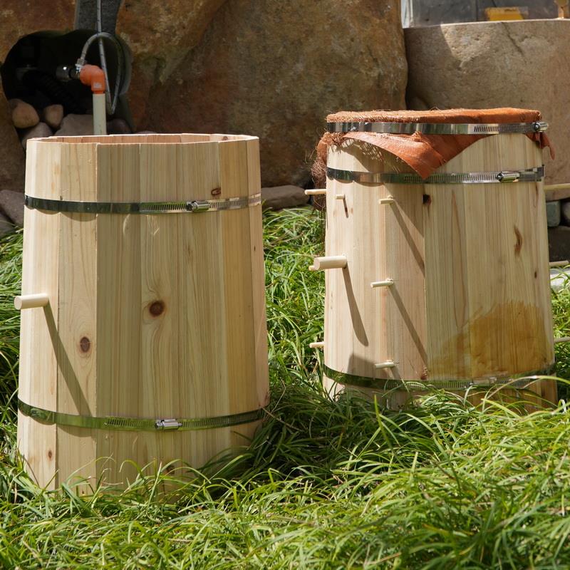 工厂直营香杉木土养圆桶诱蜂格子桶大小头圆形野蜂箱老式全套加厚