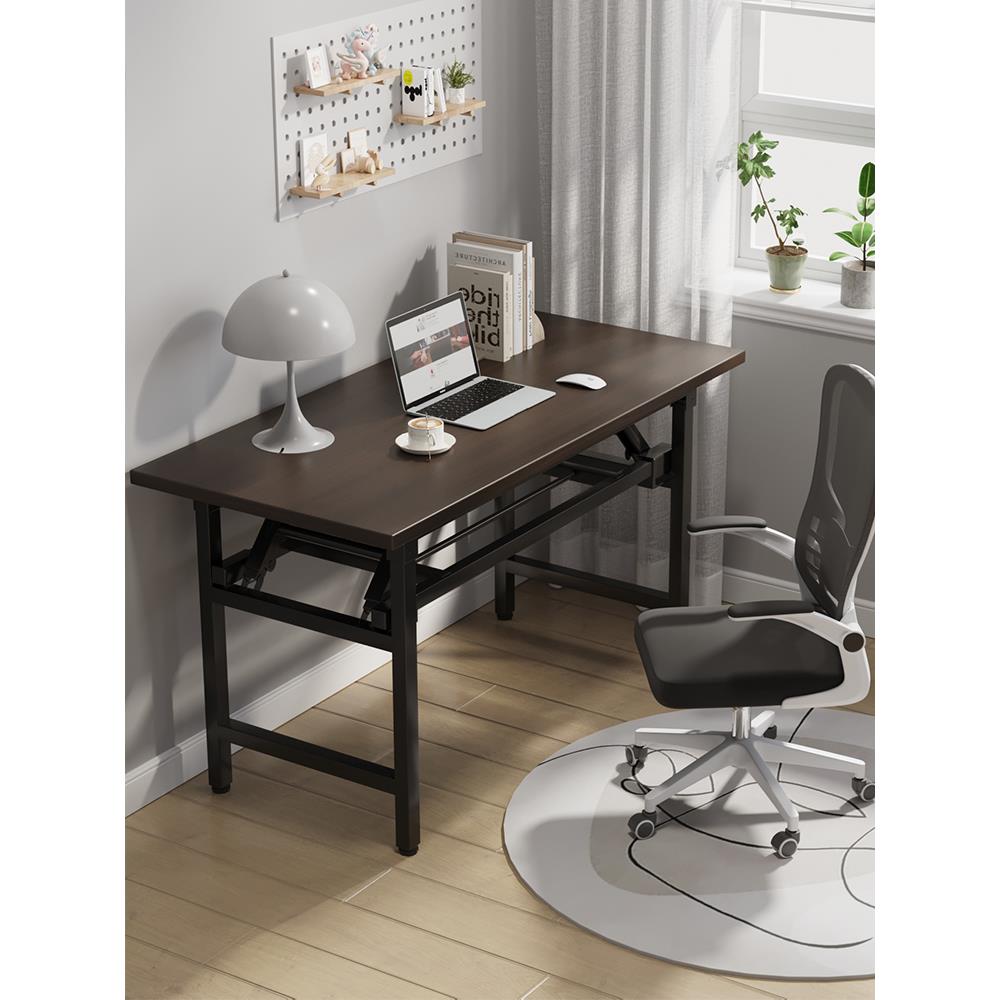 可折叠电脑桌台式书桌家用办公桌卧室小桌子简易学习写字桌长方形