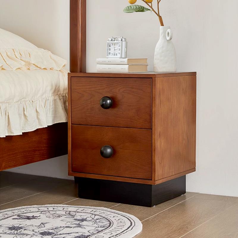 MeiJia木屿 中古床头柜实木36cm卧室收纳柜床边迷你置物柜边柜子