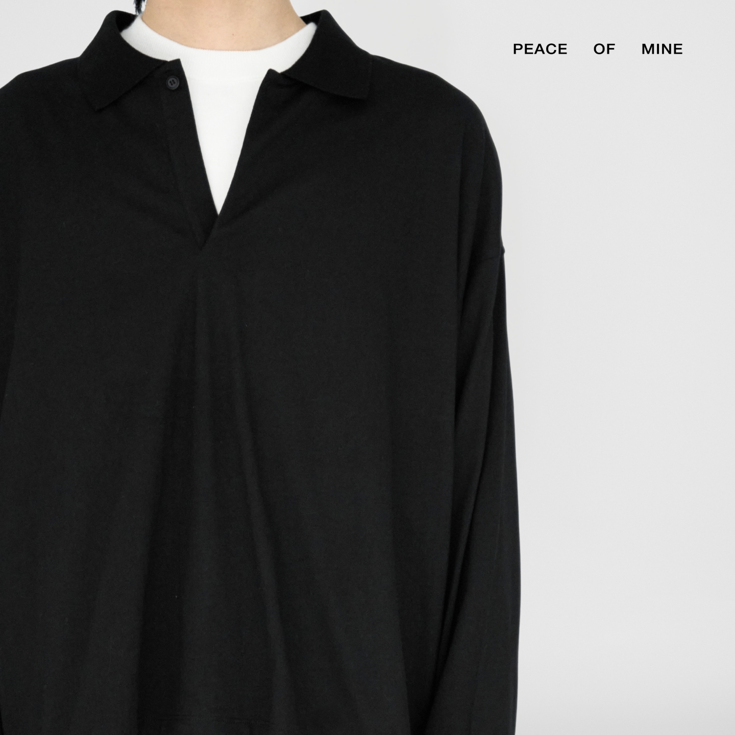 BYRON | 新疆长绒棉BOXY长袖休闲短款落肩设计POLO衬