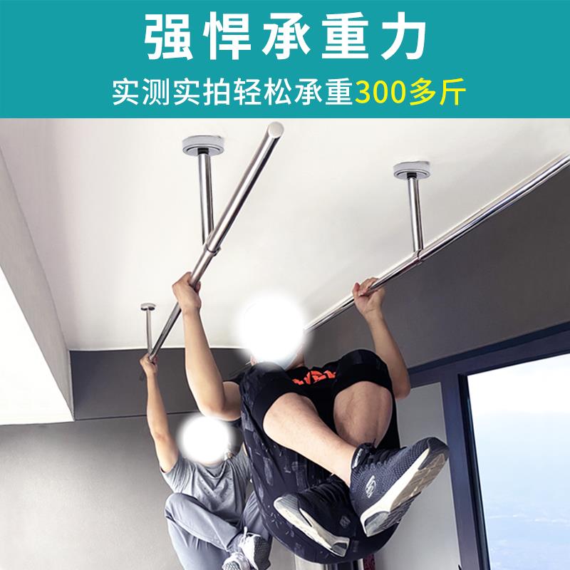 不锈钢管子晾衣杆衣柜内顶装挂衣杆固定座吊装一根杆子打孔凉衣架
