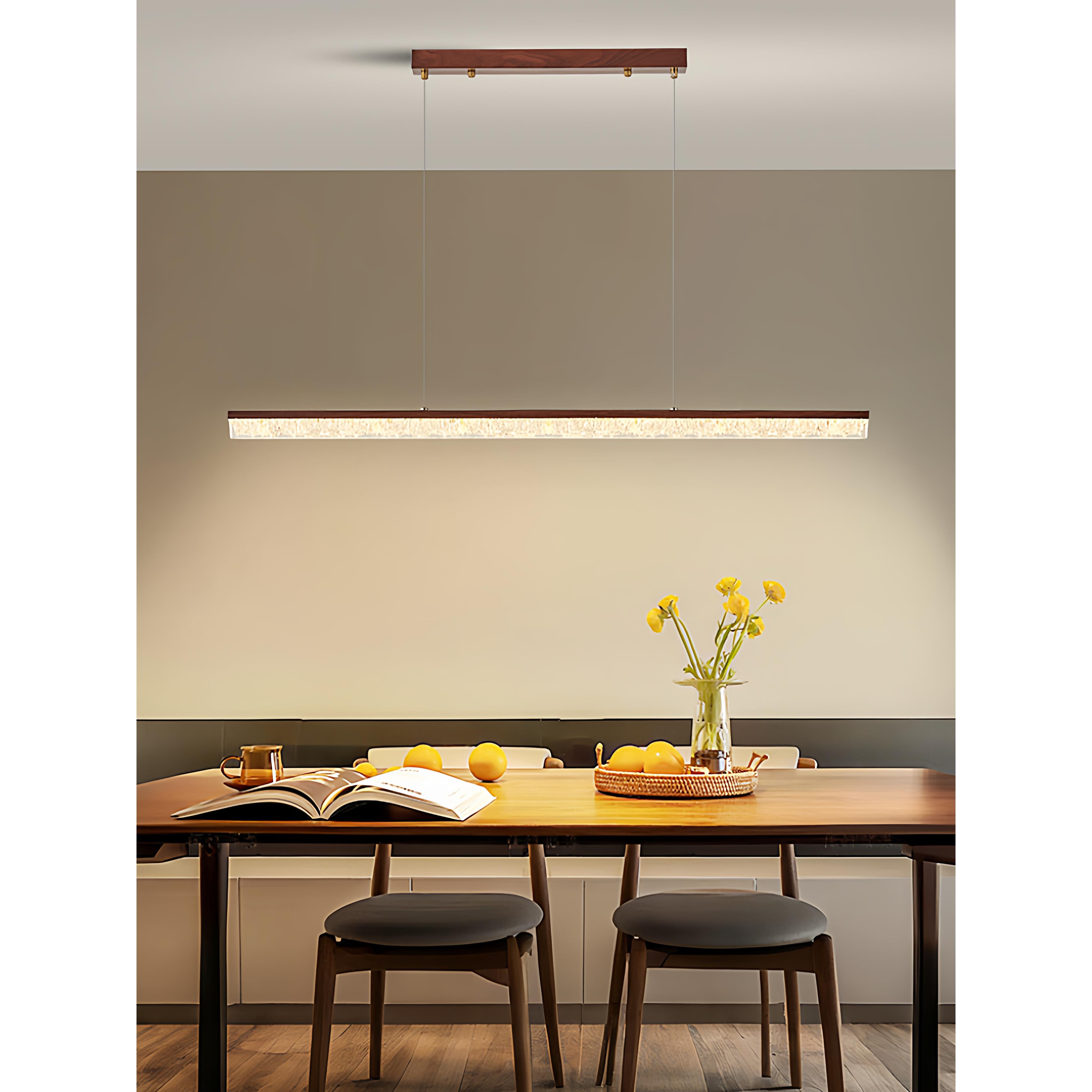 法式中古餐厅吊灯2025新款高级感吧台茶室宋代美学覆古一字长条灯