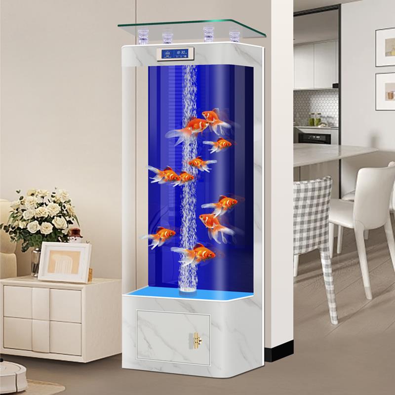 2025新款客厅家用小型智能金鱼缸背滤隐藏式增氧落地免换水水族箱