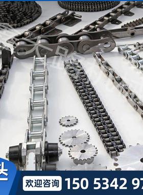 304不锈钢链条C2042C2050C2060双节距滚子滚珠链条工业大节距链条