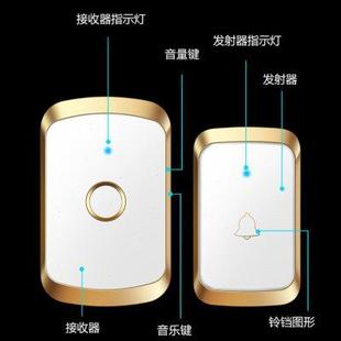 智能无线家用门铃远距离电子遥控美规一拖二拖三拖一老人呼叫门钟