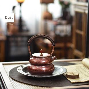 提梁葫芦小泡壶 福禄纯铜紫铜壶泡茶壶300ML煮茶壶烧水壶单人小壶