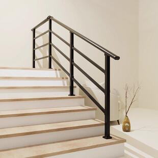 楼梯扶手护栏栏杆铁艺家用露台自建房室内室外覆式入户自装防护栏