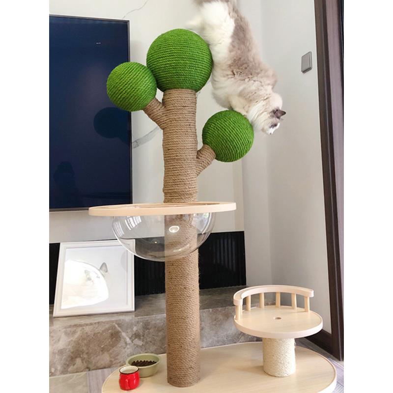 高歌君猫树球网红仙人掌猫爬架实木猫跳平台抓抓柱猫窝综合大型猫