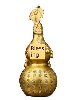 吉善堂 铜百福葫芦摆件 覆古开盖装饰品办公室工艺礼品摆设0501