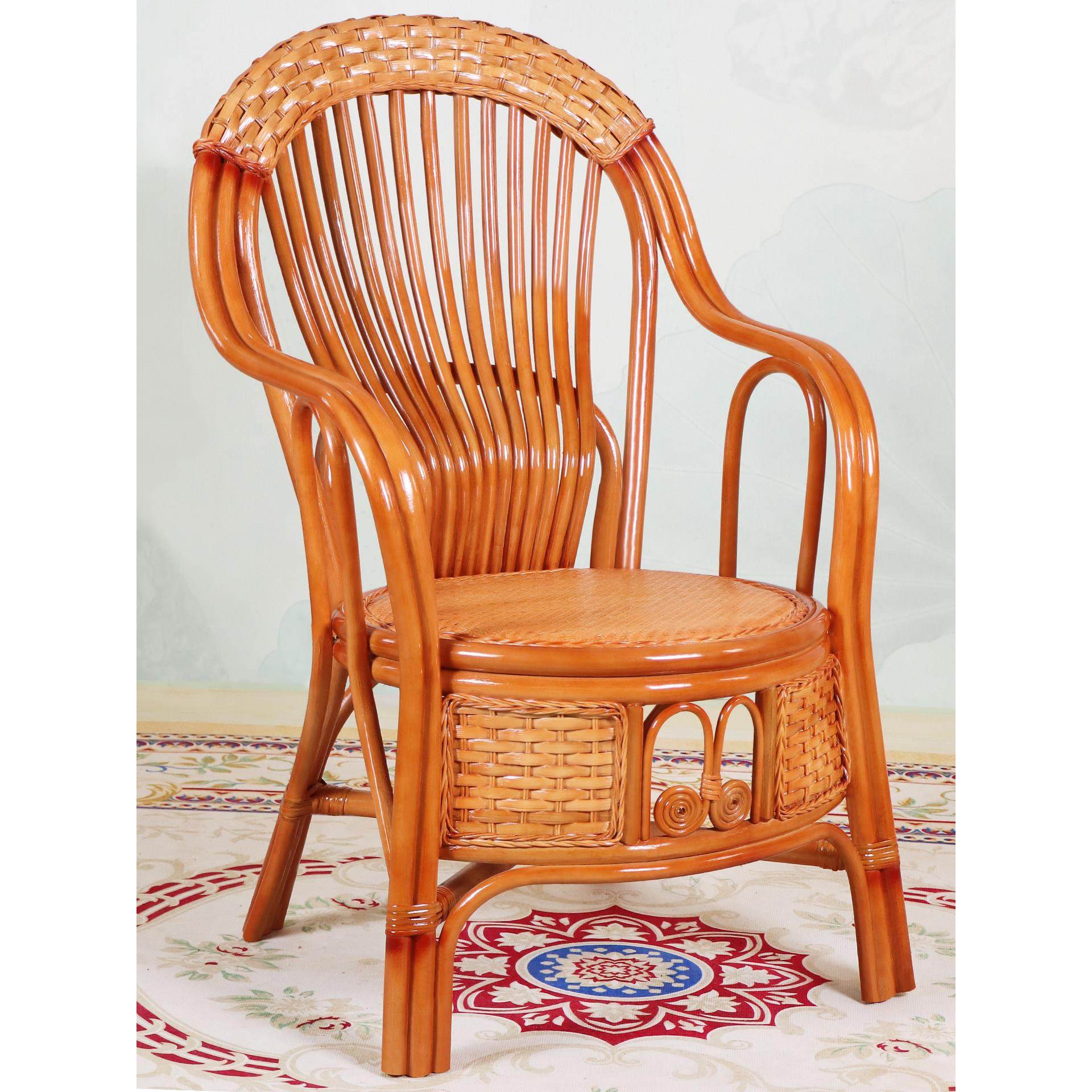 藤椅家用高靠背椅天然休闲阳台户外椅真滕编老人实木椅单人腾圈椅,住宅家具,阳台椅,淘宝优惠券,粉丝福利购,淘宝优惠卷