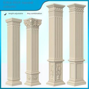 方形罗马柱模具铸造门水泥柱模型中国欧式方形柱建筑房屋外墙柱
