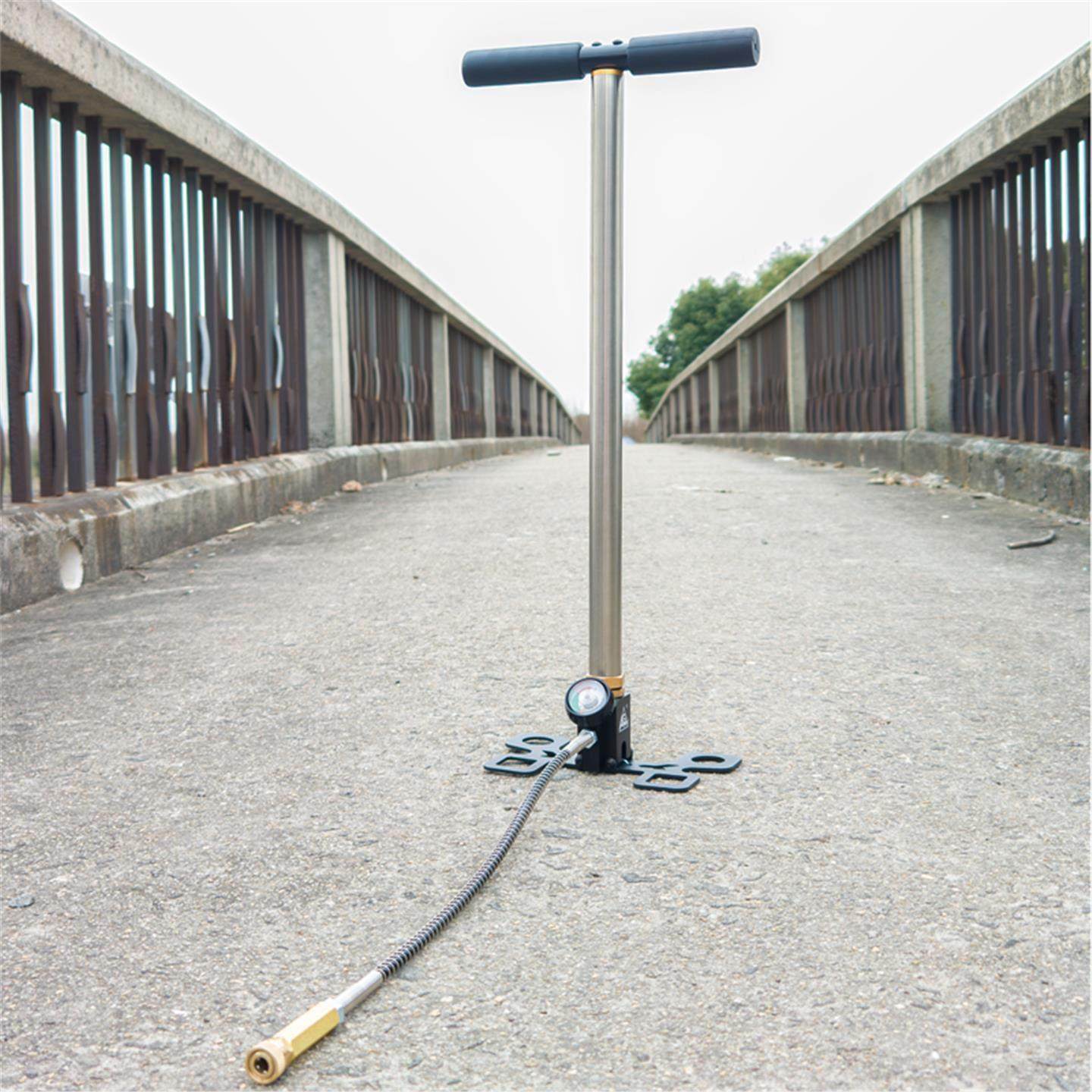 四级增压打气筒40mp三级增压手动打气泵30MPA高压瓶充气超高压