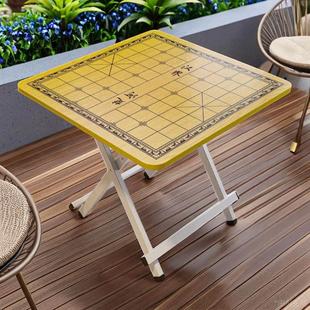 象棋桌子折叠实木中国象棋桌简易户外下棋桌茶几桌带象棋盘小桌子