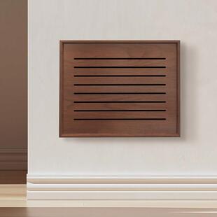 黑胡桃实木弱电箱遮挡装饰盖板电表箱画 画多媒体网路线 线盒遮挡