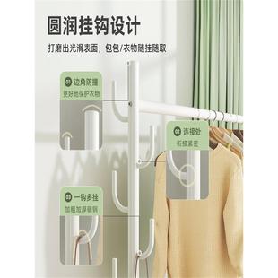 晾衣架落地卧室挂衣架单杆式 衣服架子简易家用收纳架衣帽架可移动