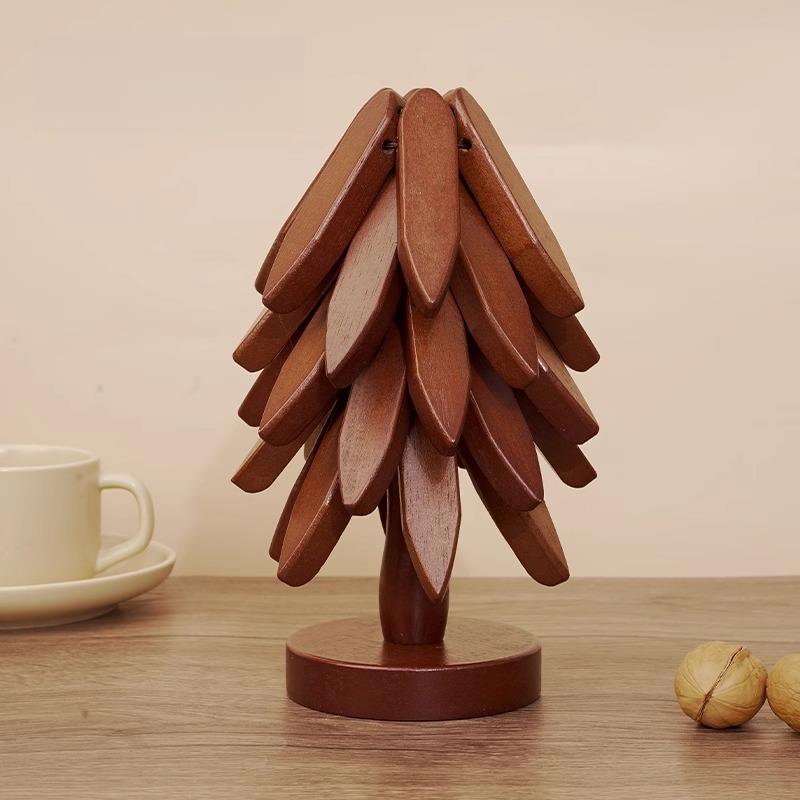 实木隔热垫餐垫防烫垫高级感一棵树家用耐高温锅垫杯垫桌垫砂锅垫