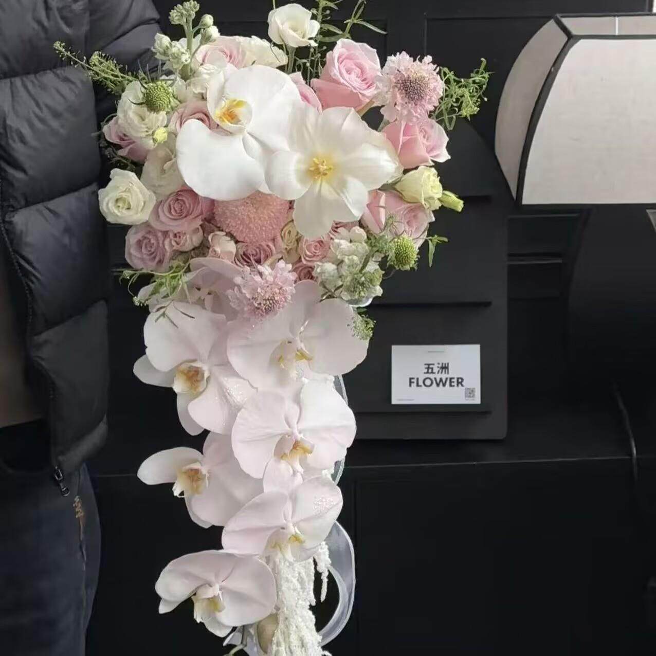 自然风森系|瀑布手捧仿真花| 新娘结婚纱摄影道具家居台面花艺