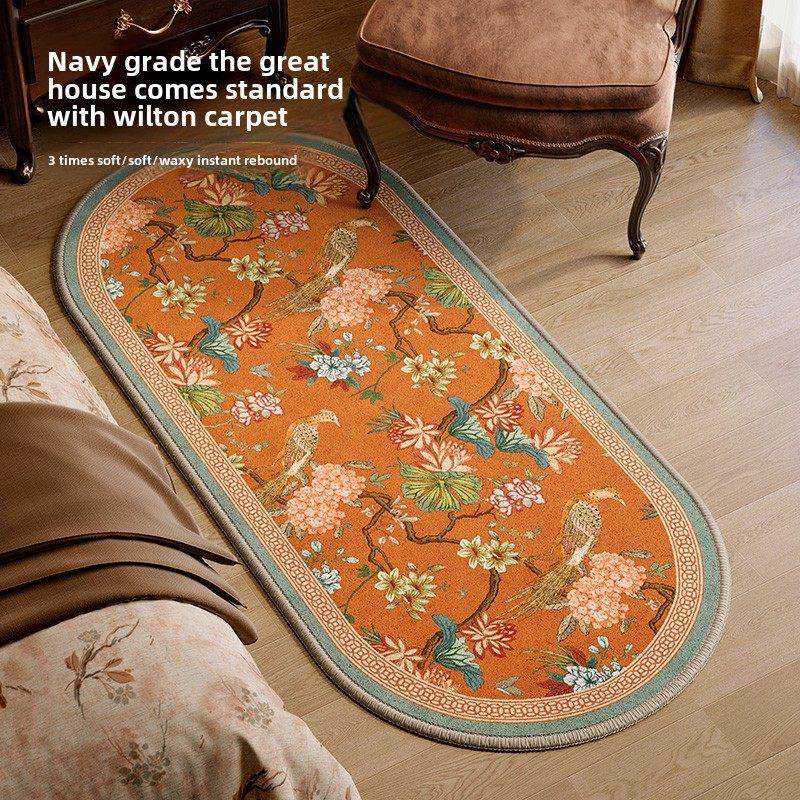 新中国风房间主卧室床头地毯条无障碍豪华高端加厚地垫机洗山绣球,居家布艺,地毯,淘宝优惠券,粉丝福利购,淘宝优惠卷