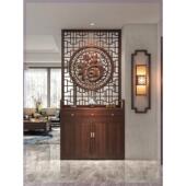 饰遮挡置物架鞋 新中式 屏风隔断客厅实木花格聚福简约装 柜入户进门