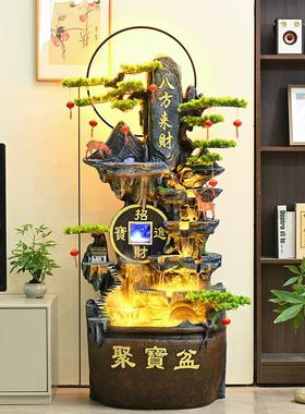 假山流水喷泉客厅聚宝盆循环水景观招财风水轮生财落地装饰品摆件