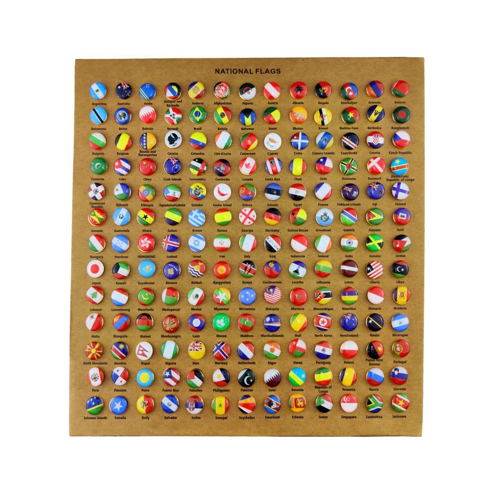 世界国旗图钉固定定位钉工字钉平钉金属钉彩色办公文具装饰