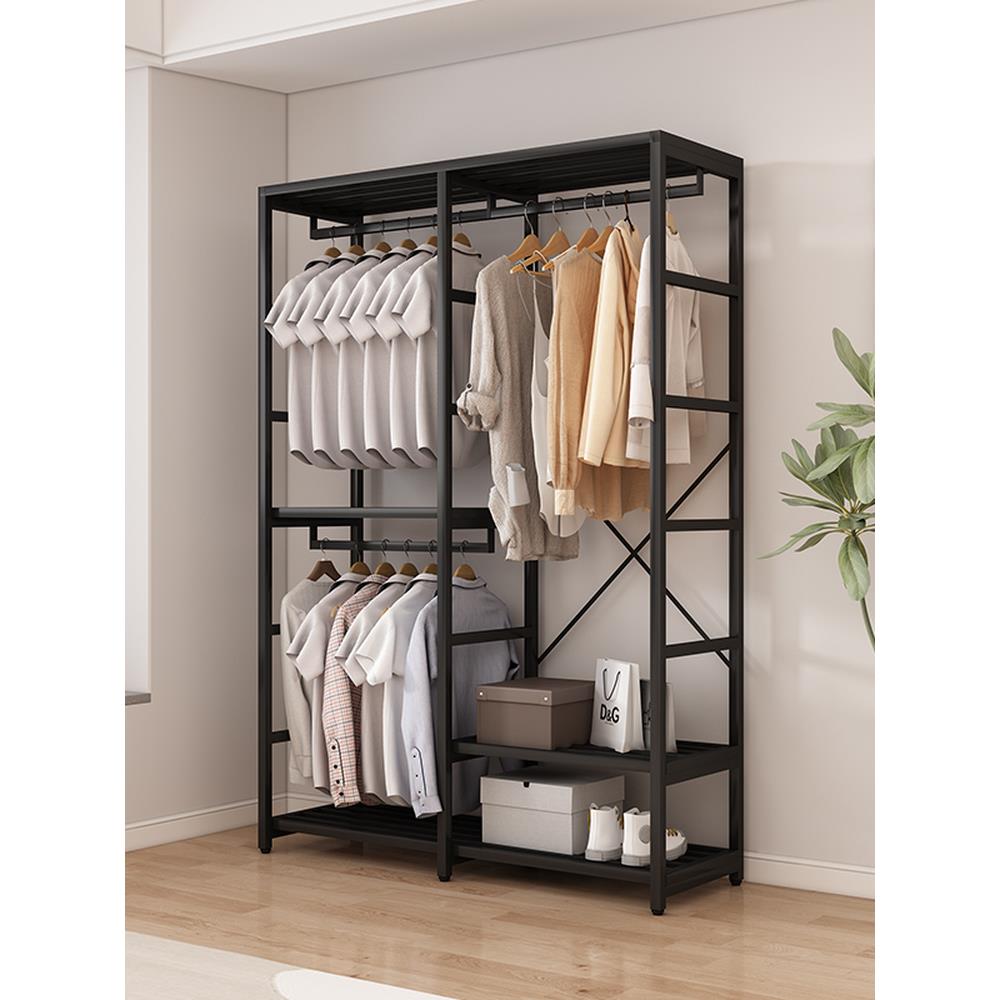 步入式衣帽间架子组合全金属挂衣架落地卧室家用置物架开放式衣柜