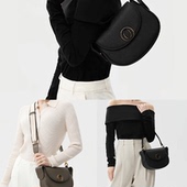 Minako马鞍包高级质感手拎女包斜挎包 Ore包宝澜 艾米同款 Bob