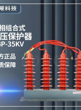 三柱四组35KV过电压保护器三相组合式40.5KV防雷保护器TBP-35/310