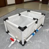 白色防水布加厚帆布鱼池带支架子刀刮布全套暂养池水箱乌龟池家用