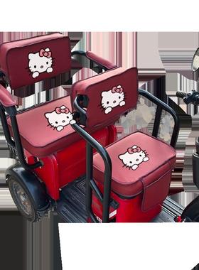 哈牛CS5电动三轮车座套HN1200DZK-11防水防晒皮革棉麻座椅包坐垫