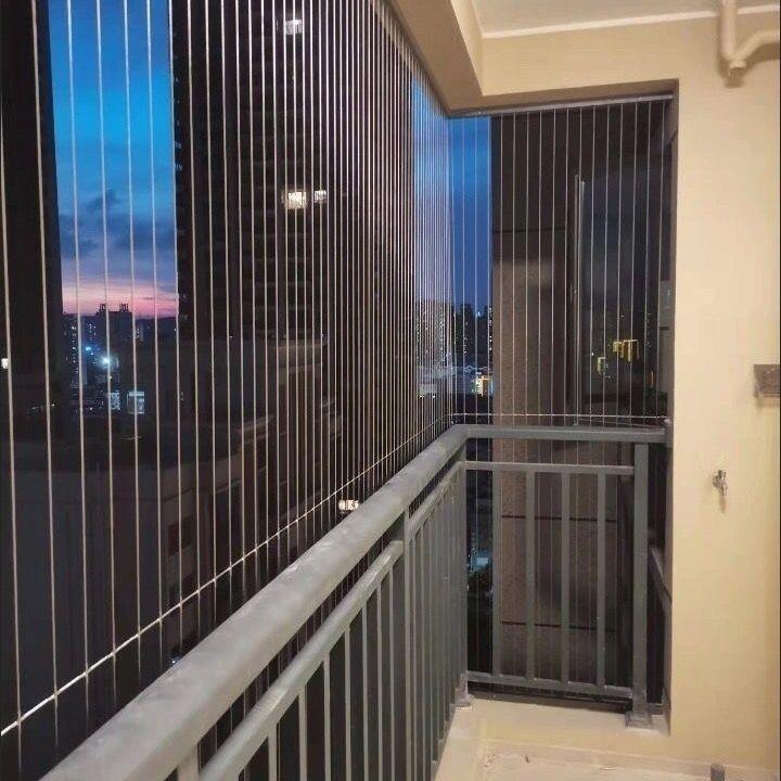 防猫进屋神器隐形防盗网316钢丝防锈阳台安全防护网防小孩老人防