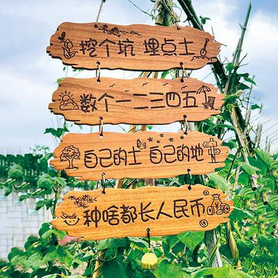 创意庭院小院氛围标语阳台凉亭花园民宿定制实木刻字装饰挂牌木牌