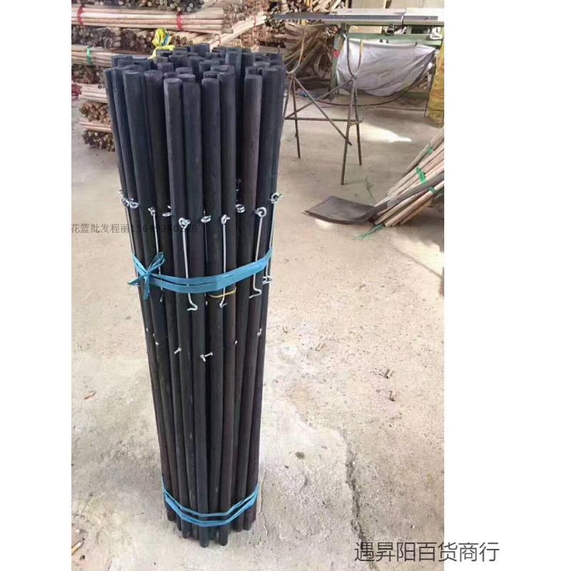 加高实木花架子三脚架开业花篮木质花盆支架黑色花店插大麦花